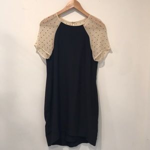 Retro Silk Polka Dot Sleeve Dress